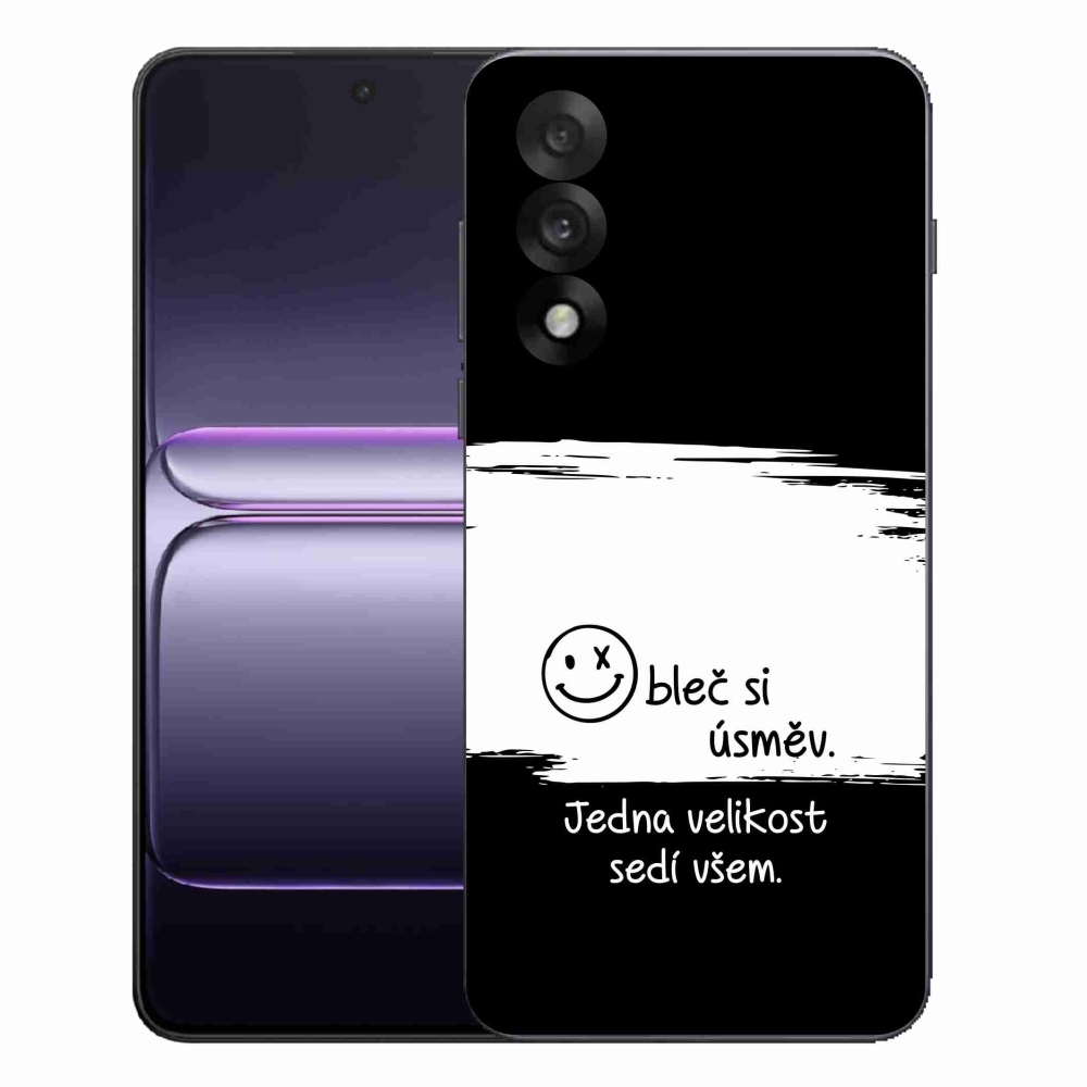 Gélový kryt mmCase na One Plus Nord 5 - vtipný text 8 bieločierne pozadie