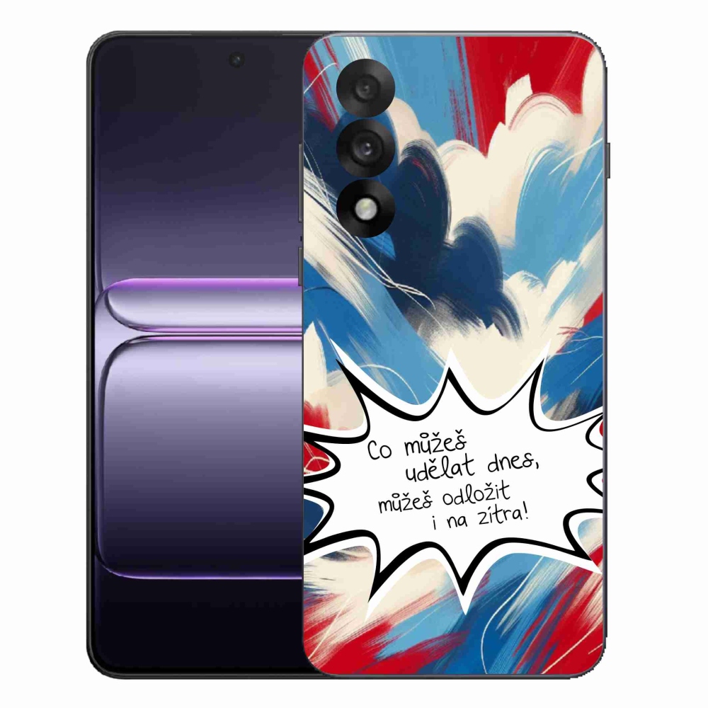 Gélový kryt mmCase na One Plus Nord 5 - vtipný text 9 biele pozadie