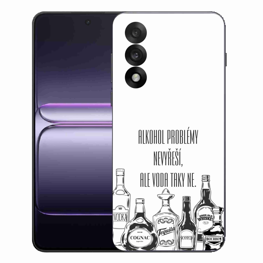 Gélový kryt mmCase na One Plus Nord 5 - vtipný text biele pozadie