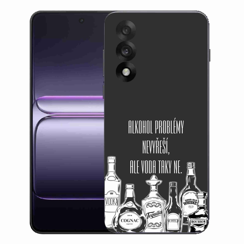 Gélový kryt mmCase na One Plus Nord 5 - vtipný text čierne pozadie