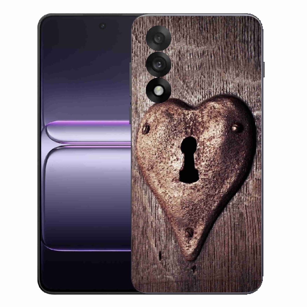 Gélový kryt mmCase na One Plus Nord 5 - zámok v tvare srdca