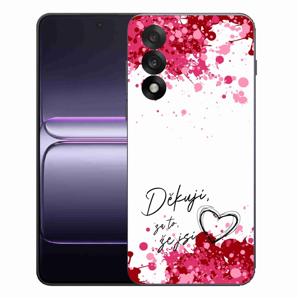 Gélový kryt mmCase na One Plus Nord 5 - zamilovaný text 2 biele pozadie