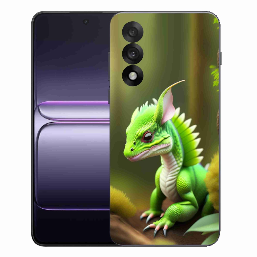 Gélový kryt mmCase na One Plus Nord 5 - zelený dráčik