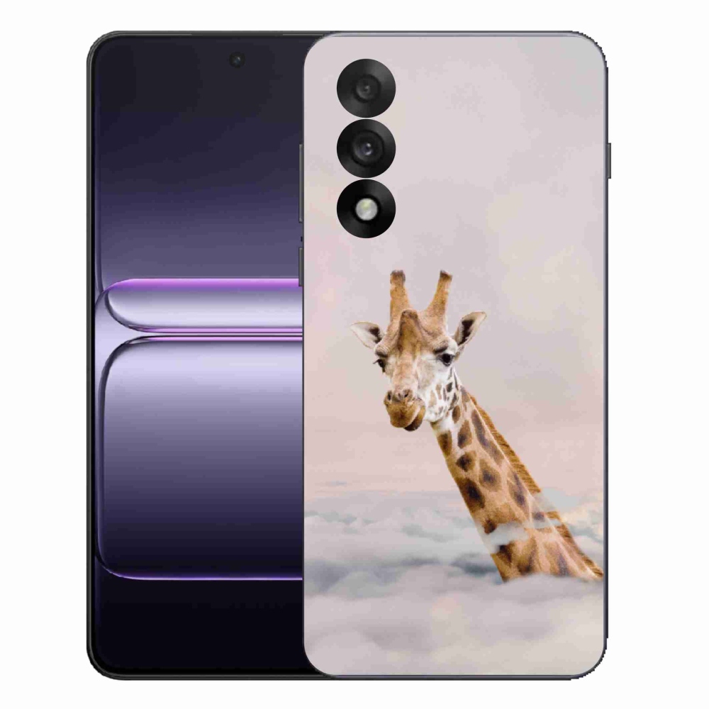 Gélový kryt mmCase na One Plus Nord 5 - žirafa v oblakoch