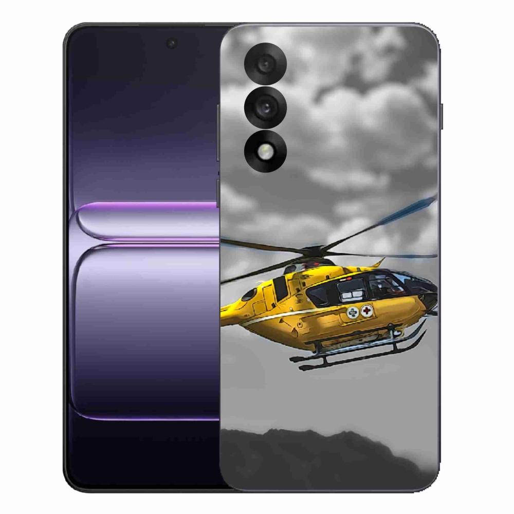 Gélový kryt mmCase na One Plus Nord 5 - žltá helikoptéra
