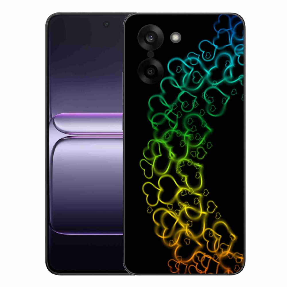 Gélový kryt mmCase na One Plus Nord CE5 - farebné srdiečka