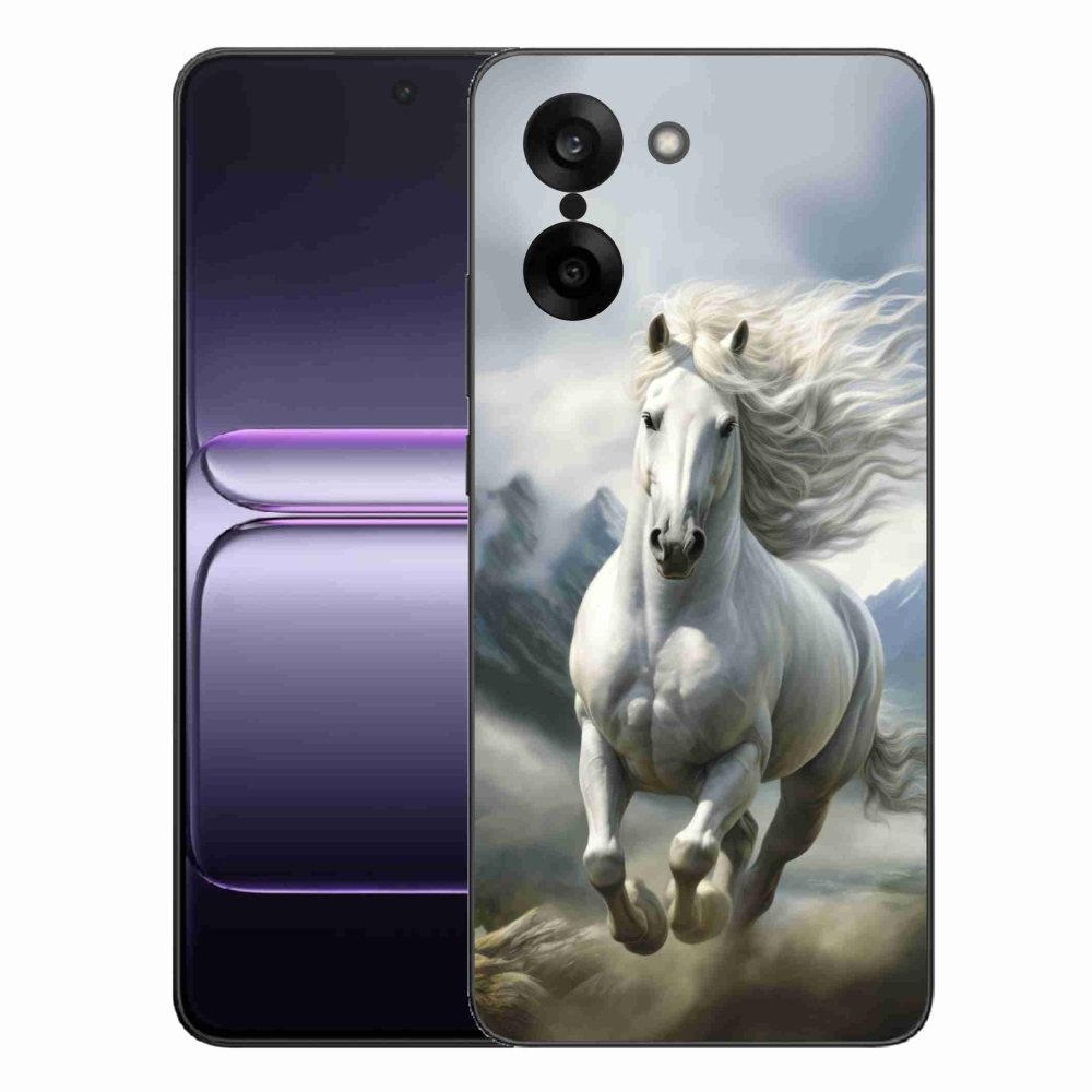 Gélový kryt mmCase na One Plus Nord CE5 - bežiaci biely kôň 3
