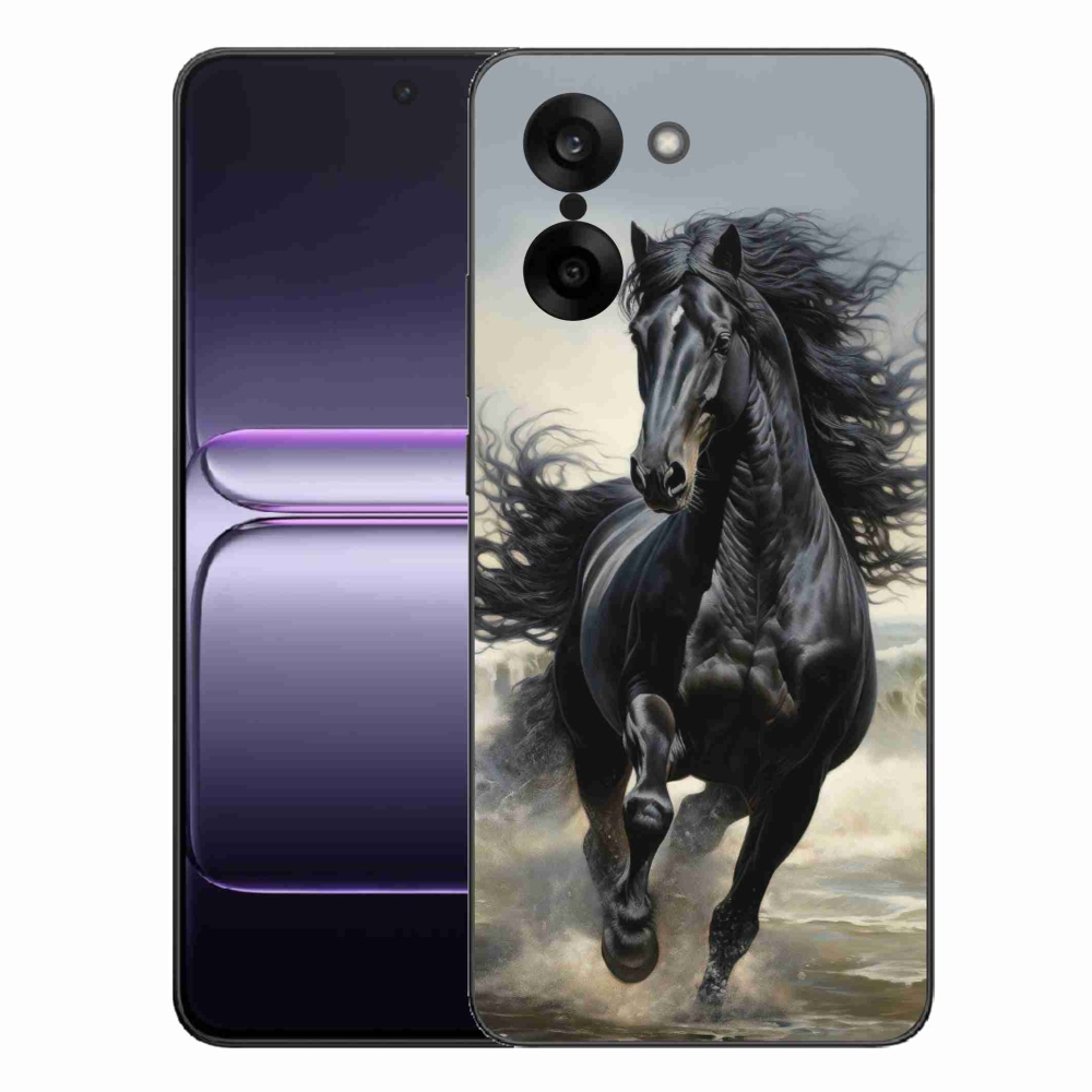 Gélový kryt mmCase na One Plus Nord CE5 - bežiaci čierny kôň