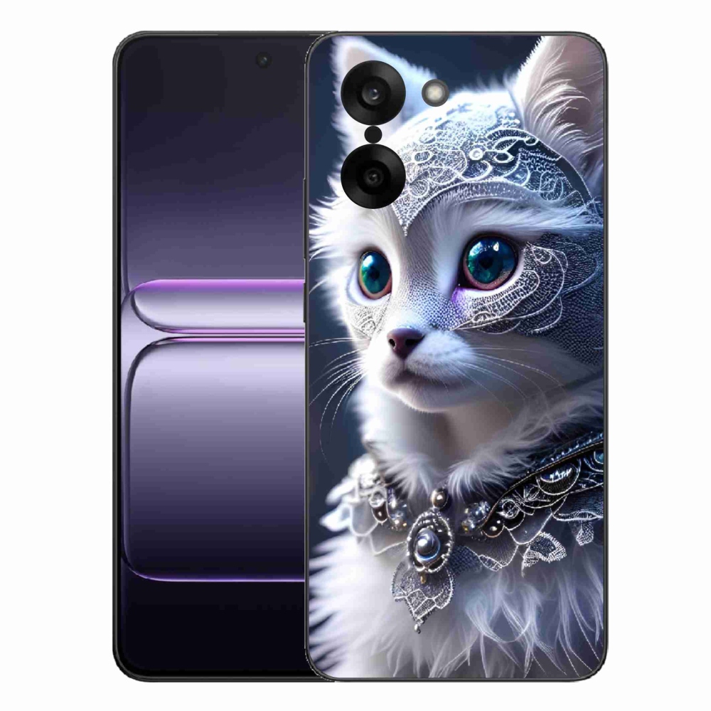 Gélový kryt mmCase na One Plus Nord CE5 - biela mačka