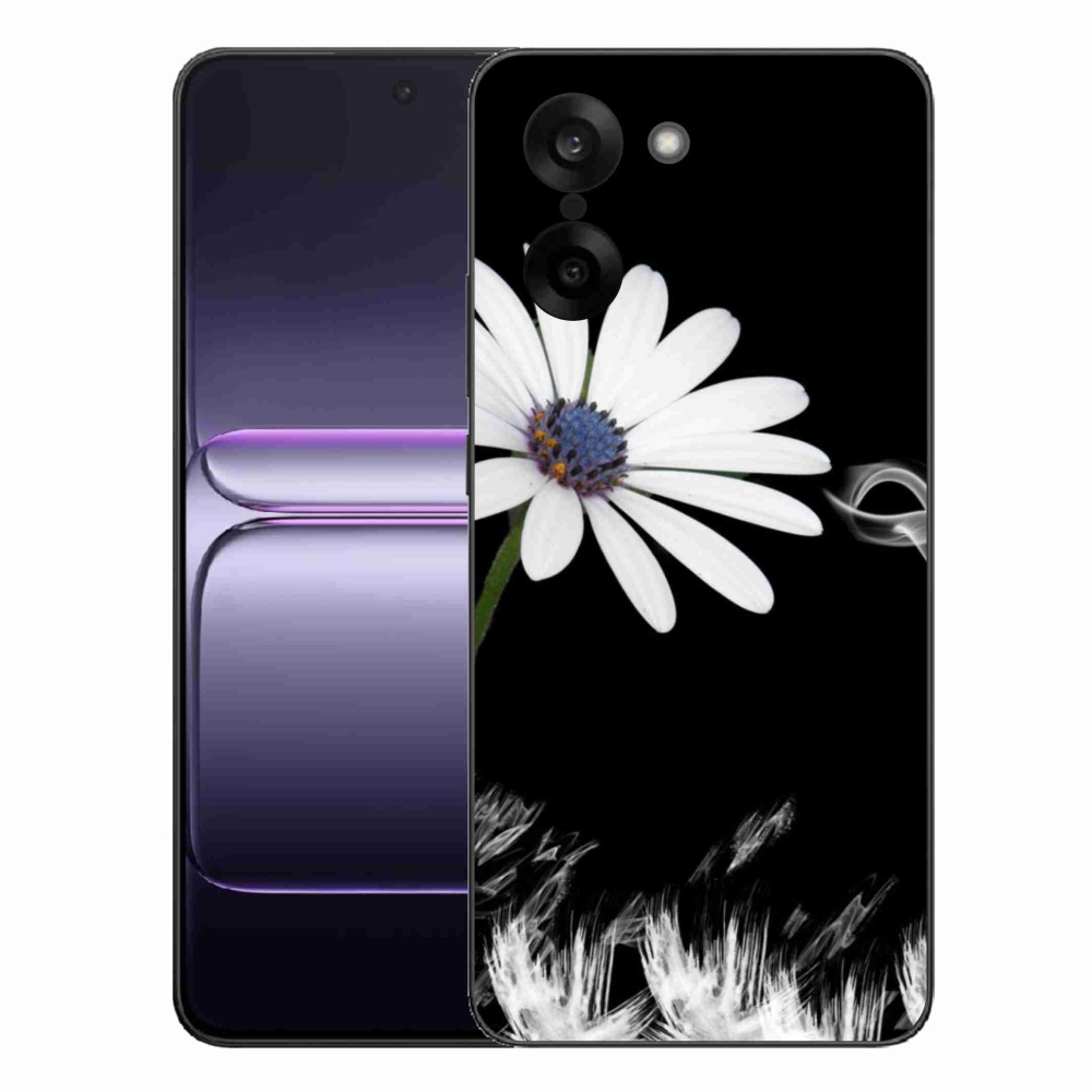 Gélový kryt mmCase na One Plus Nord CE5 - biely kvet