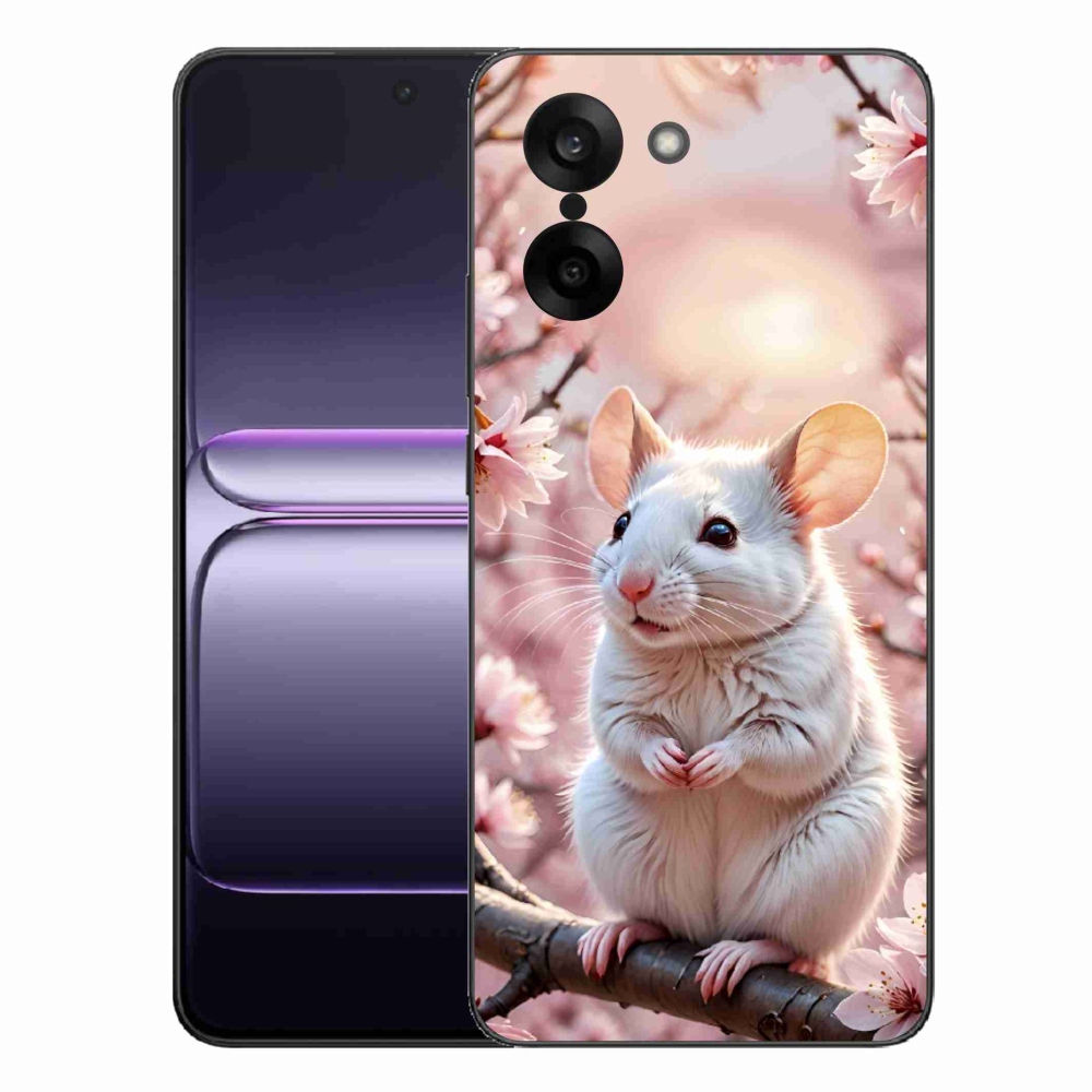 Gélový kryt mmCase na One Plus Nord CE5 - biela myš na vetve