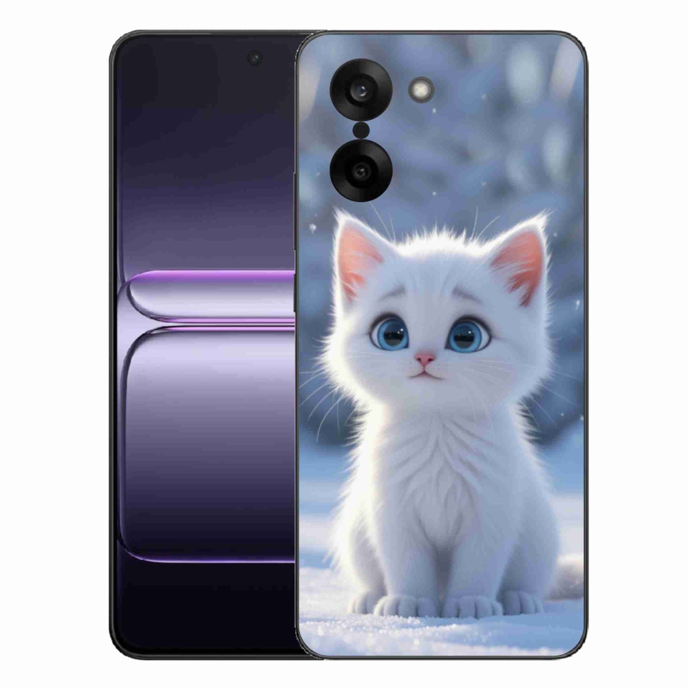 Gélový kryt mmCase na One Plus Nord CE5 - biele mačiatko 3