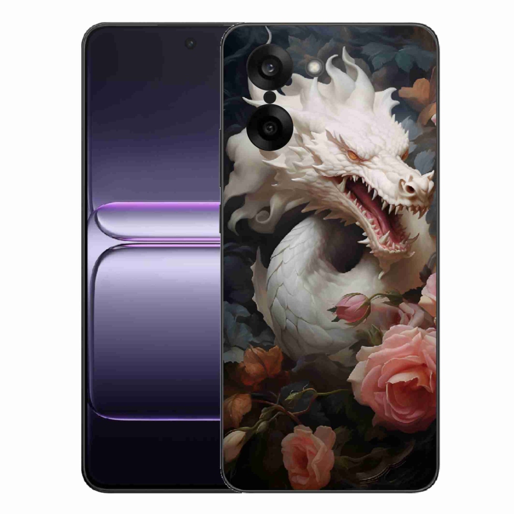 Gélový kryt mmCase na One Plus Nord CE5 - biely drak