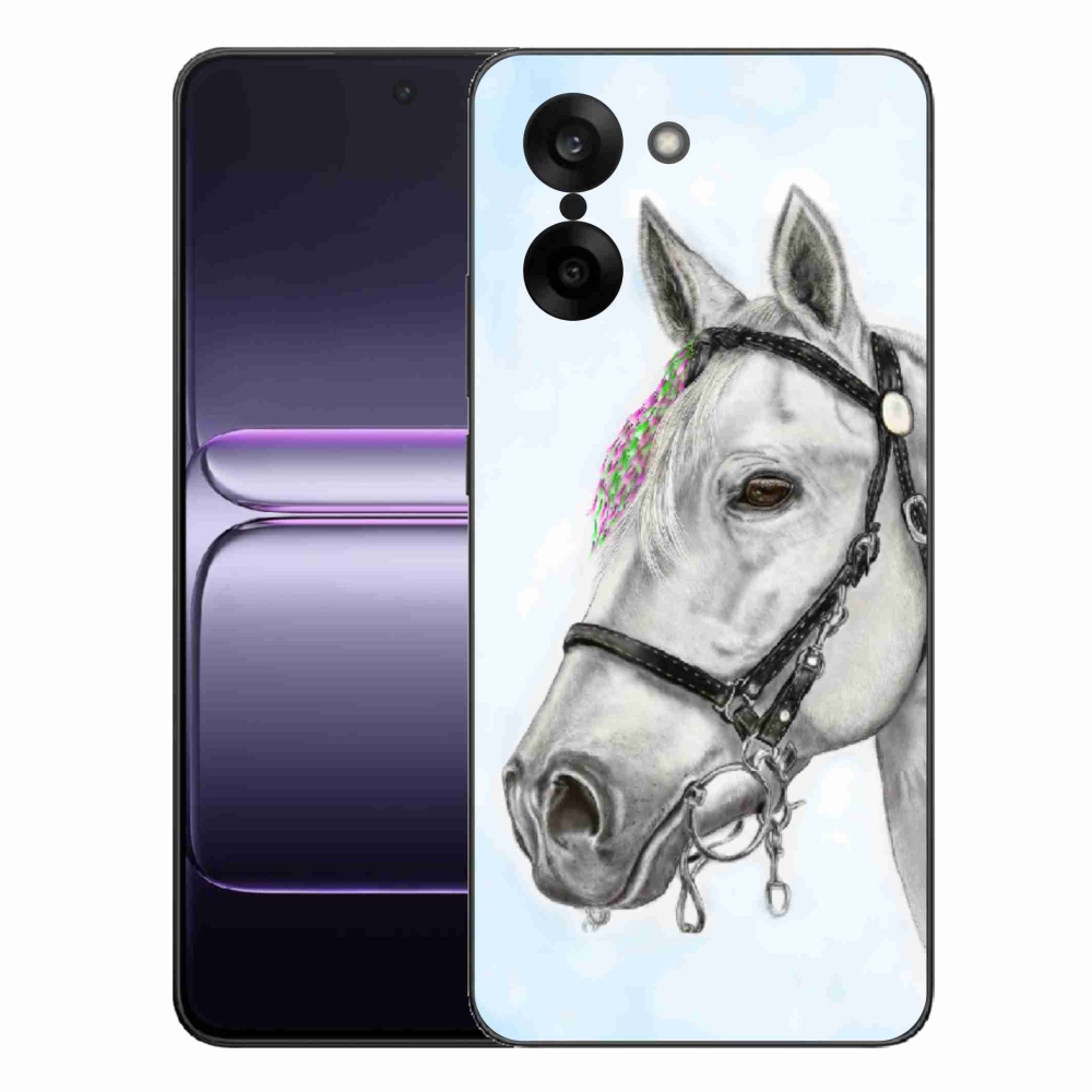 Gélový kryt mmCase na One Plus Nord CE5 - biely kôň 1
