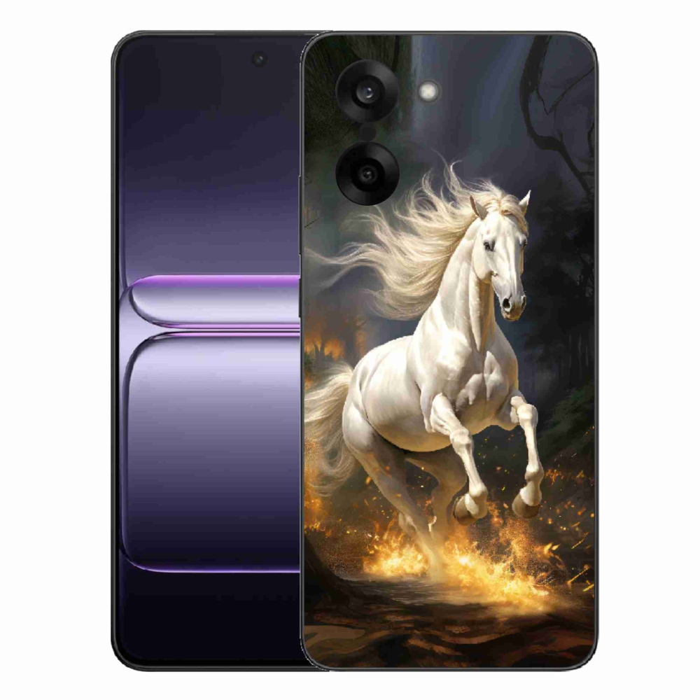 Gélový kryt mmCase na One Plus Nord CE5 - biely kôň 2