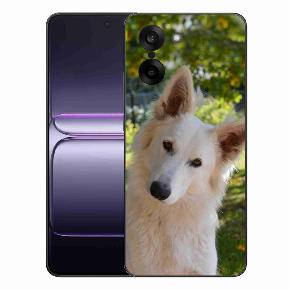 Gélový kryt mmCase na One Plus Nord CE5 - biely švajčiarsky ovčiak 1
