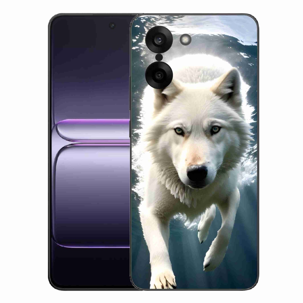 Gélový kryt mmCase na One Plus Nord CE5 - biely vlk
