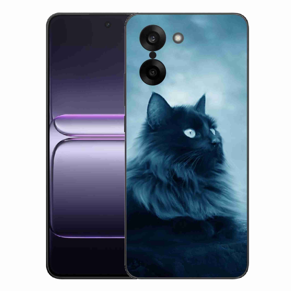 Gélový kryt mmCase na One Plus Nord CE5 - čierna mačka 1