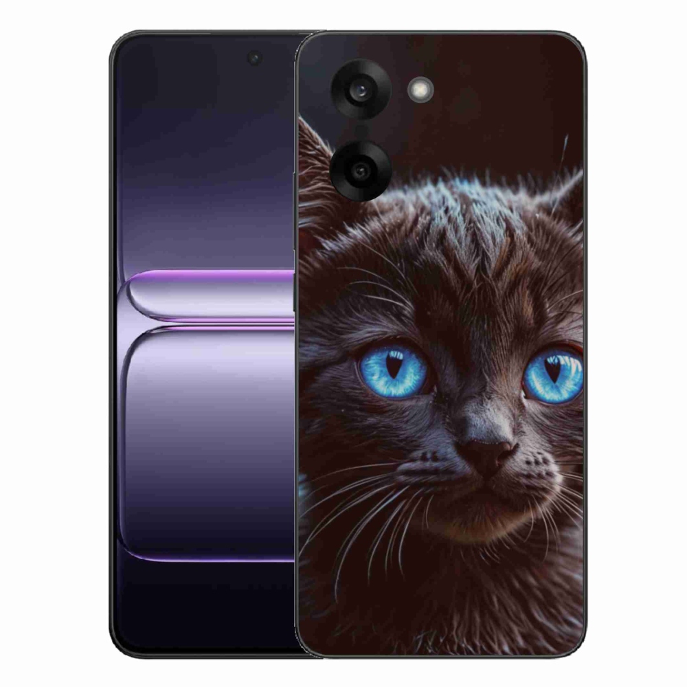 Gélový kryt mmCase na One Plus Nord CE5 - čierne mačiatko 2