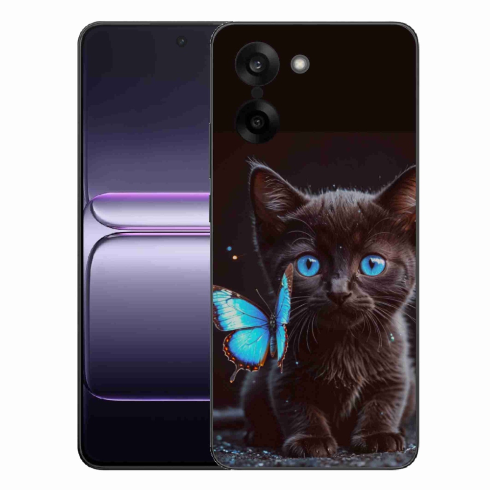 Gélový kryt mmCase na One Plus Nord CE5 - čierne mačiatko 3
