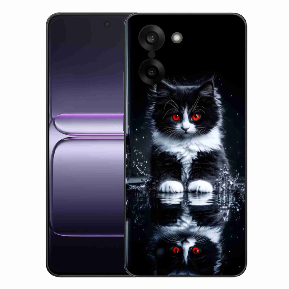 Gélový kryt mmCase na One Plus Nord CE5 - čiernobiele mačiatko