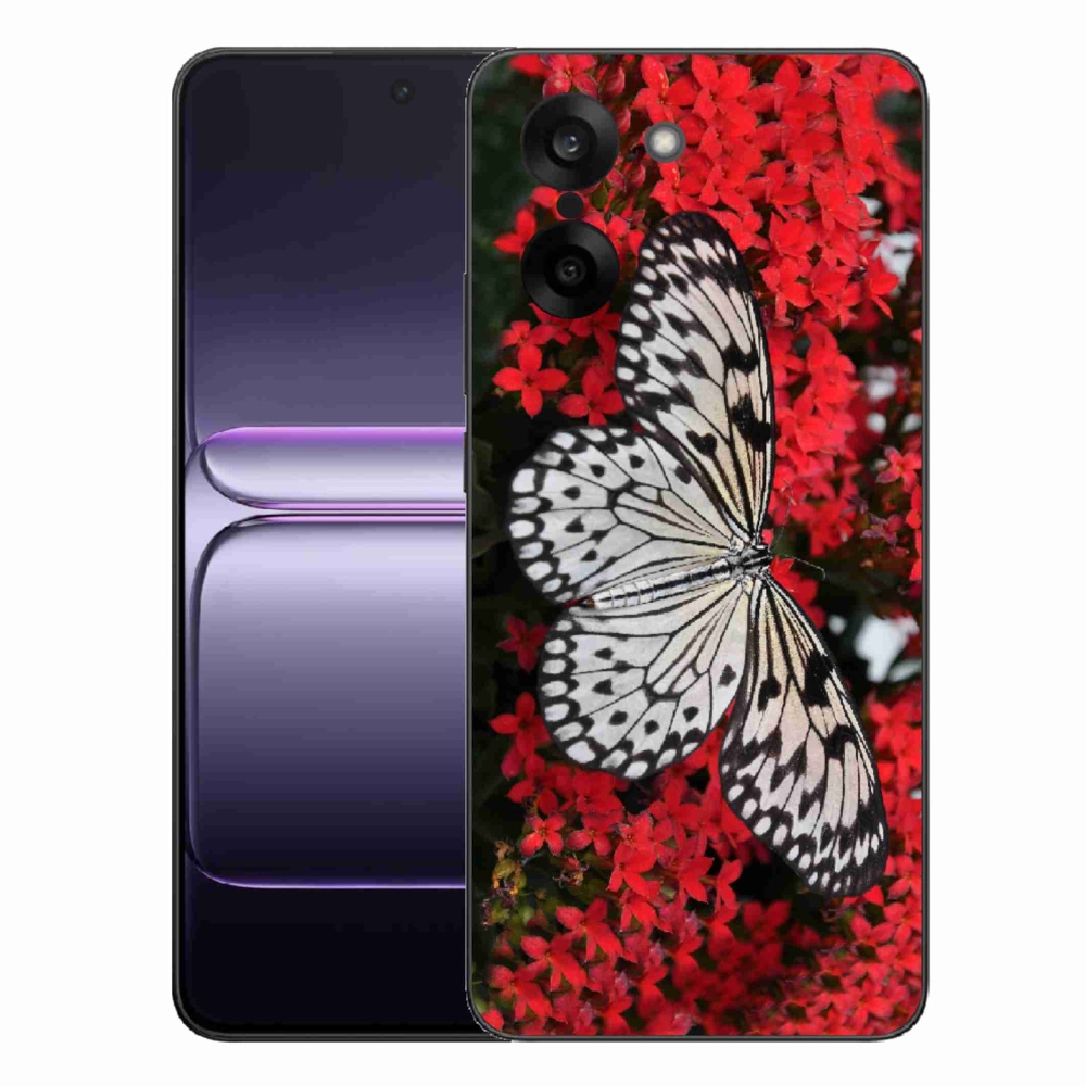 Gélový kryt mmCase na One Plus Nord CE5 - čiernobiely motýľ 1