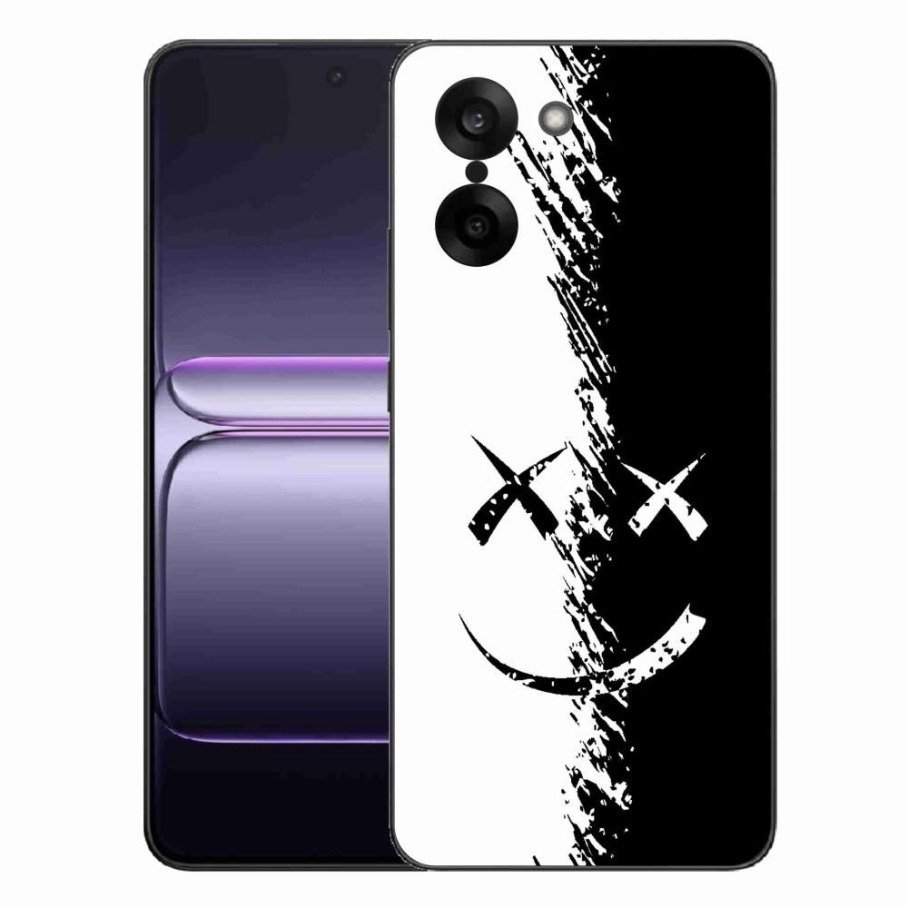 Gélový kryt mmCase na One Plus Nord CE5 - čiernobiely smajlík