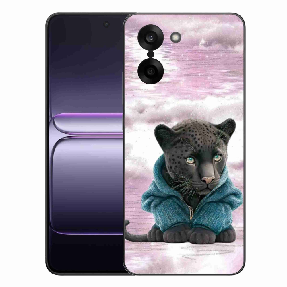 Gélový kryt mmCase na One Plus Nord CE5 - čierny panter vo svetri
