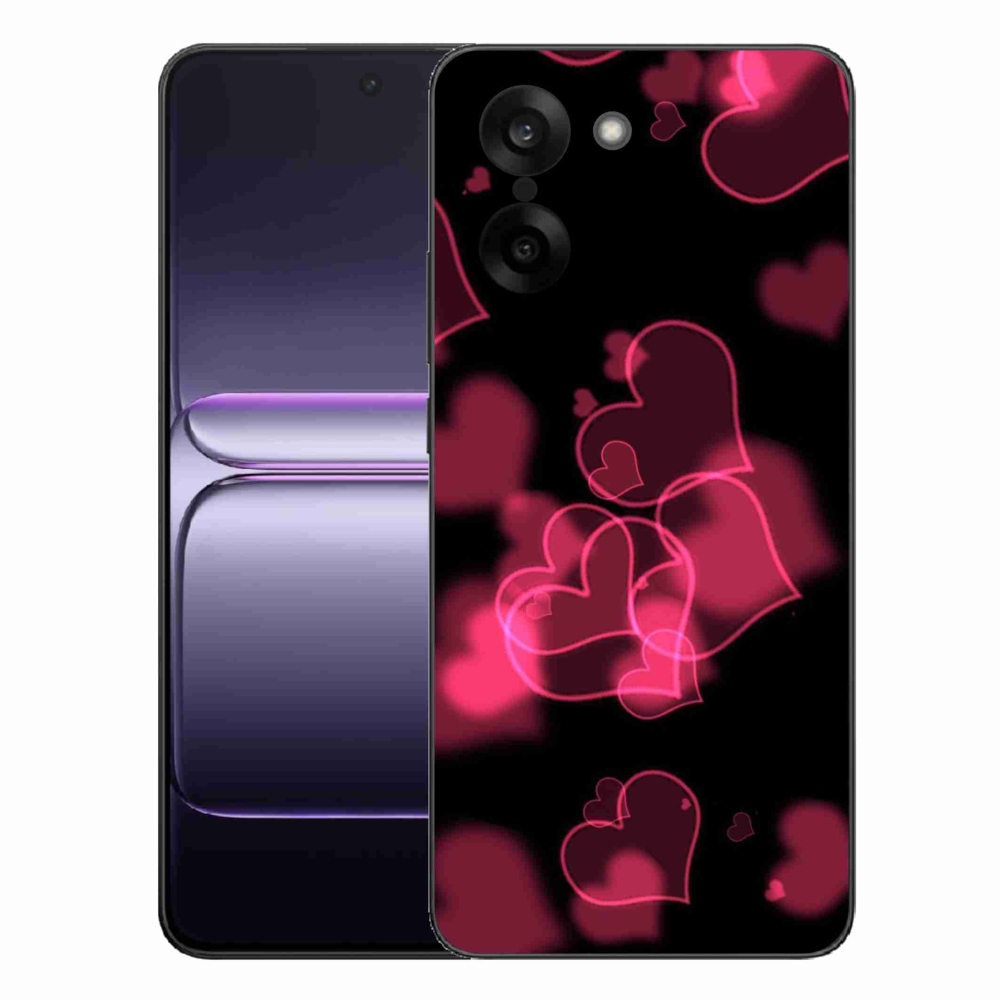 Gélový kryt mmCase na One Plus Nord CE5 - červené srdiečka