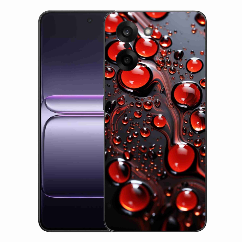 Gélový kryt mmCase na One Plus Nord CE5 - červené kvapky 2