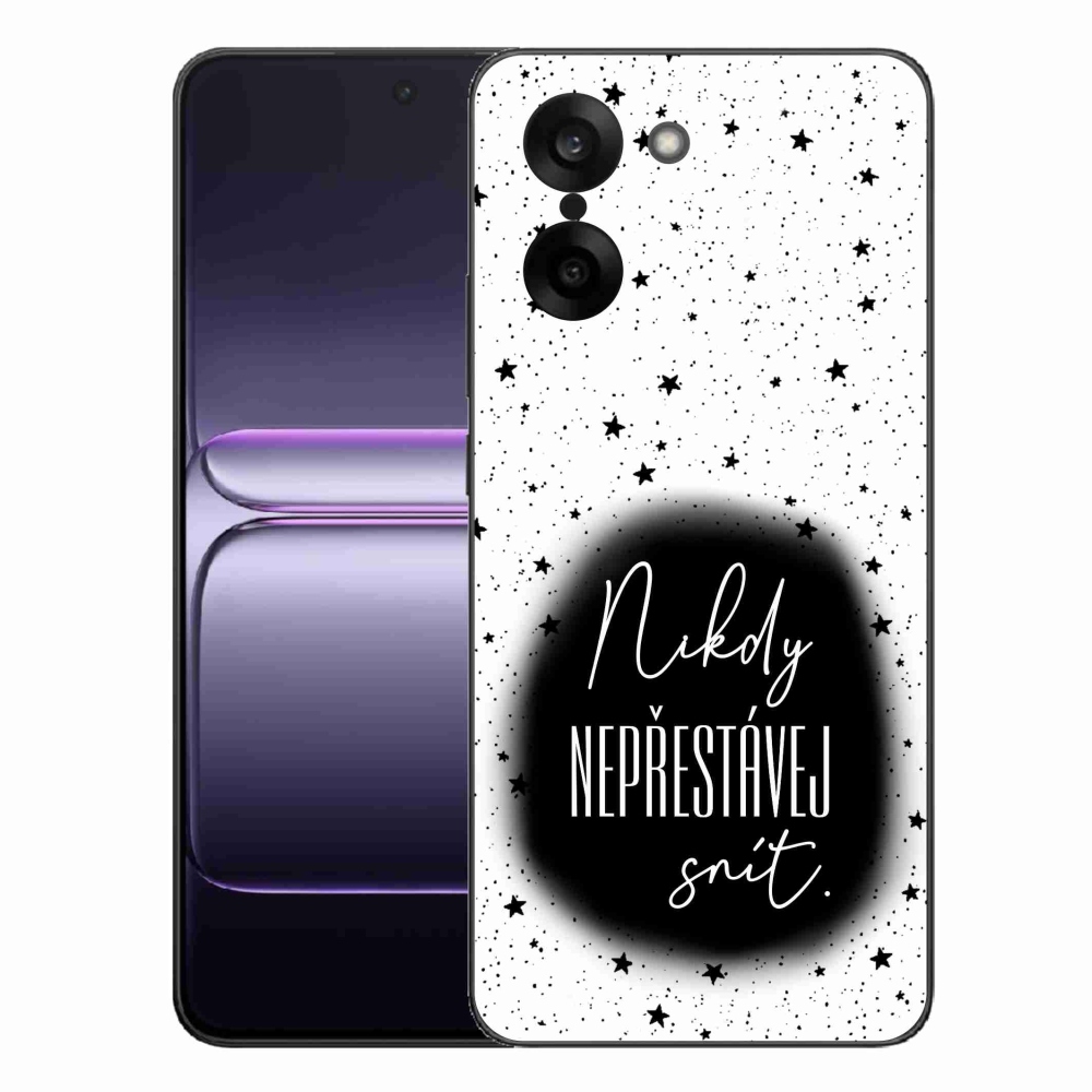 Gélový kryt mmCase na One Plus Nord CE5 - citát 1 čiernobiele pozadie