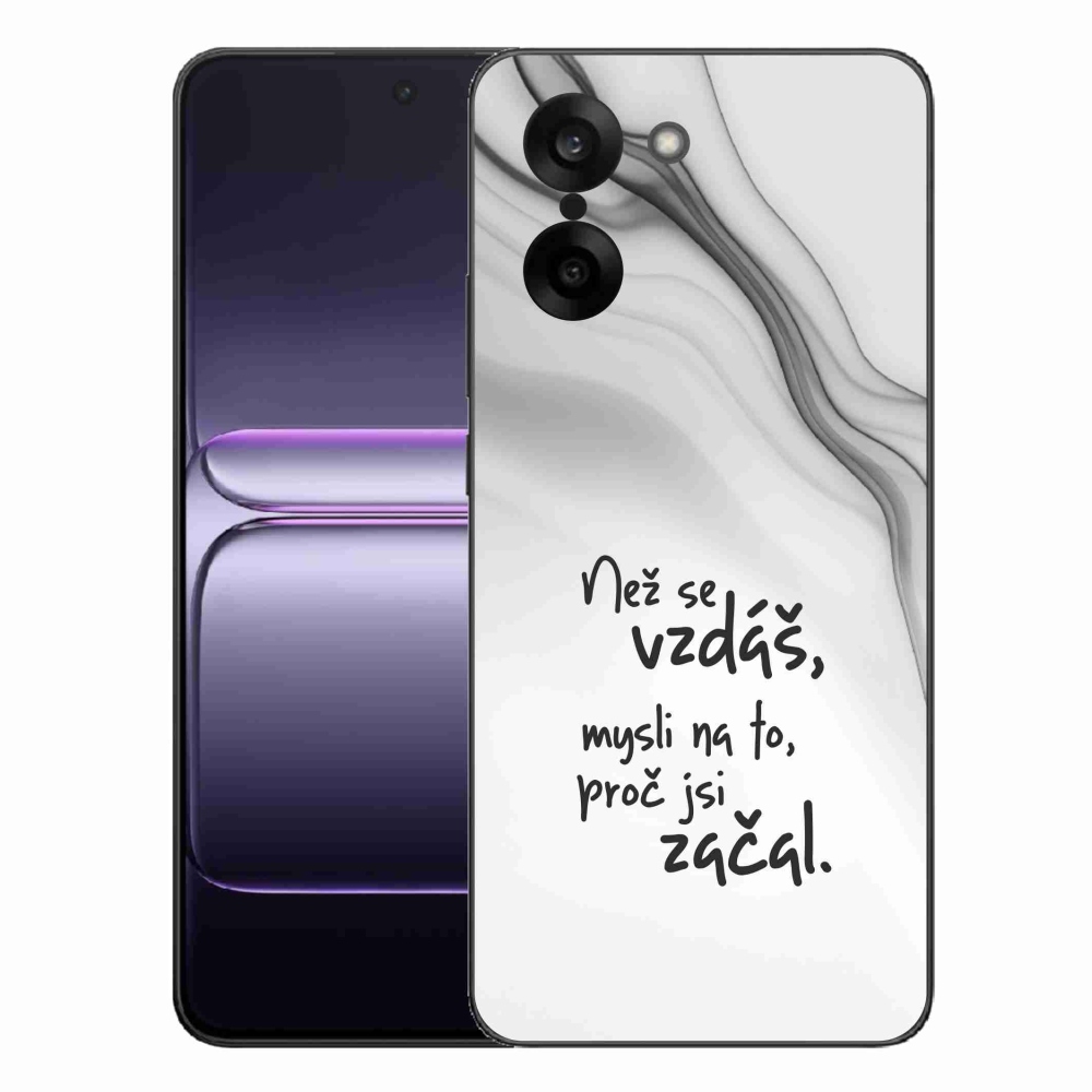 Gélový kryt mmCase na One Plus Nord CE5 - citát 2 biele pozadie