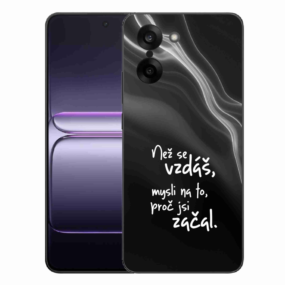 Gélový kryt mmCase na One Plus Nord CE5 - citát 2 čierne pozadie
