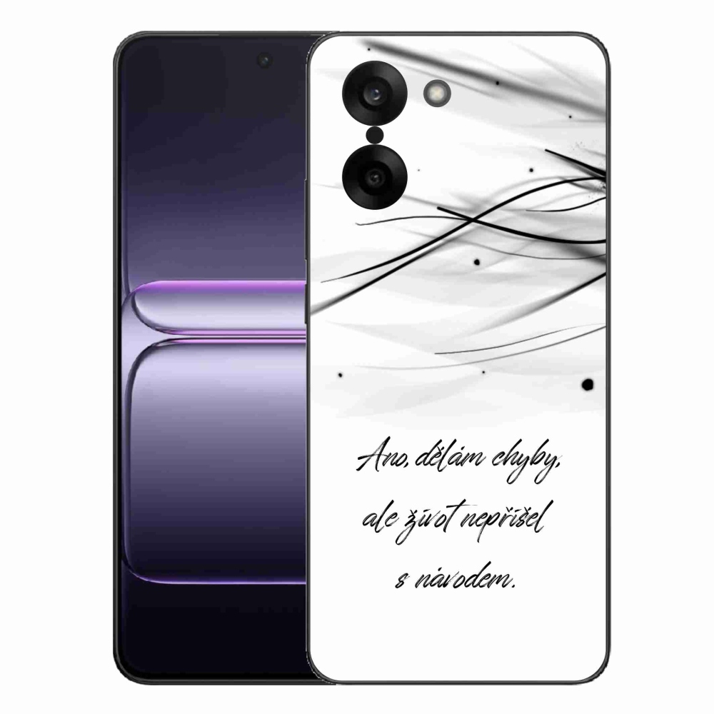 Gélový kryt mmCase na One Plus Nord CE5 - citát biele pozadie