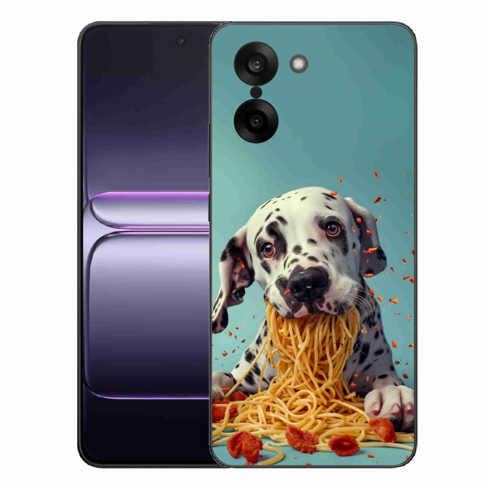 Gélový kryt mmCase na One Plus Nord CE5 - dalmatín a špagety