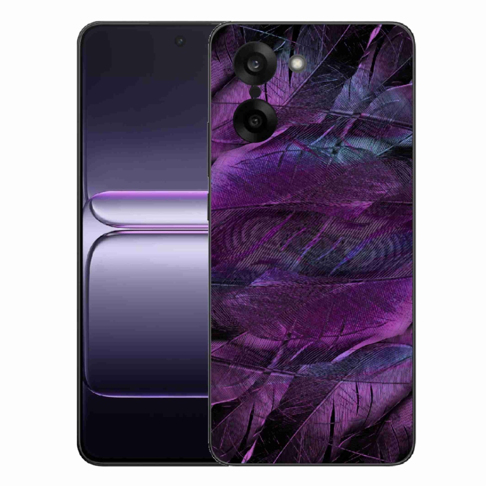 Gélový kryt mmCase na One Plus Nord CE5 - fialové pierka