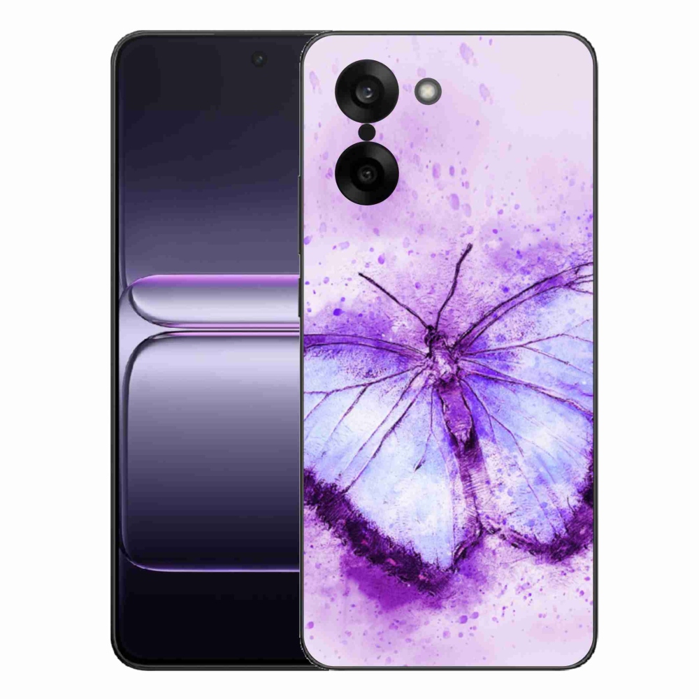 Gélový kryt mmCase na One Plus Nord CE5 - fialový motýľ