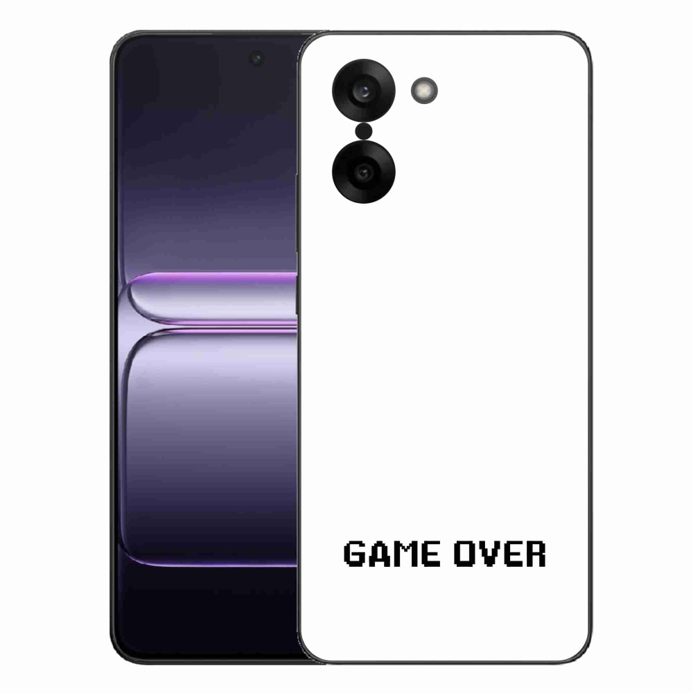 Gélový kryt mmCase na One Plus Nord CE5 - game over biele pozadie