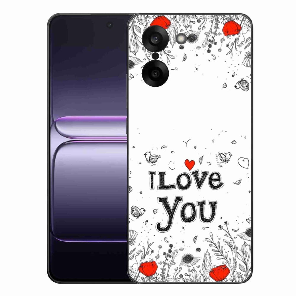 Gélový kryt mmCase na One Plus Nord CE5 - I love you biele pozadie