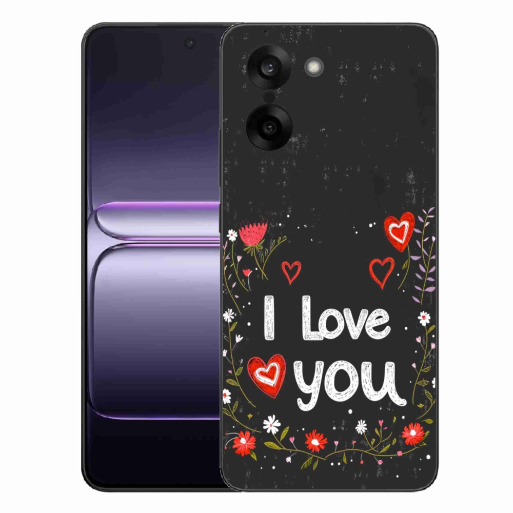 Gélový kryt mmCase na One Plus Nord CE5 - I love you čierne pozadie