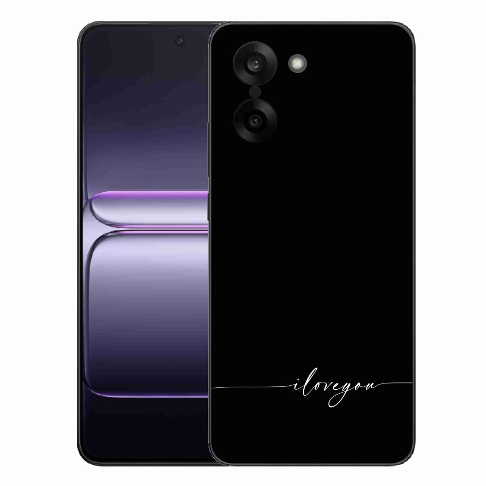 Gélový kryt mmCase na One Plus Nord CE5 - I love you čierne pozadie