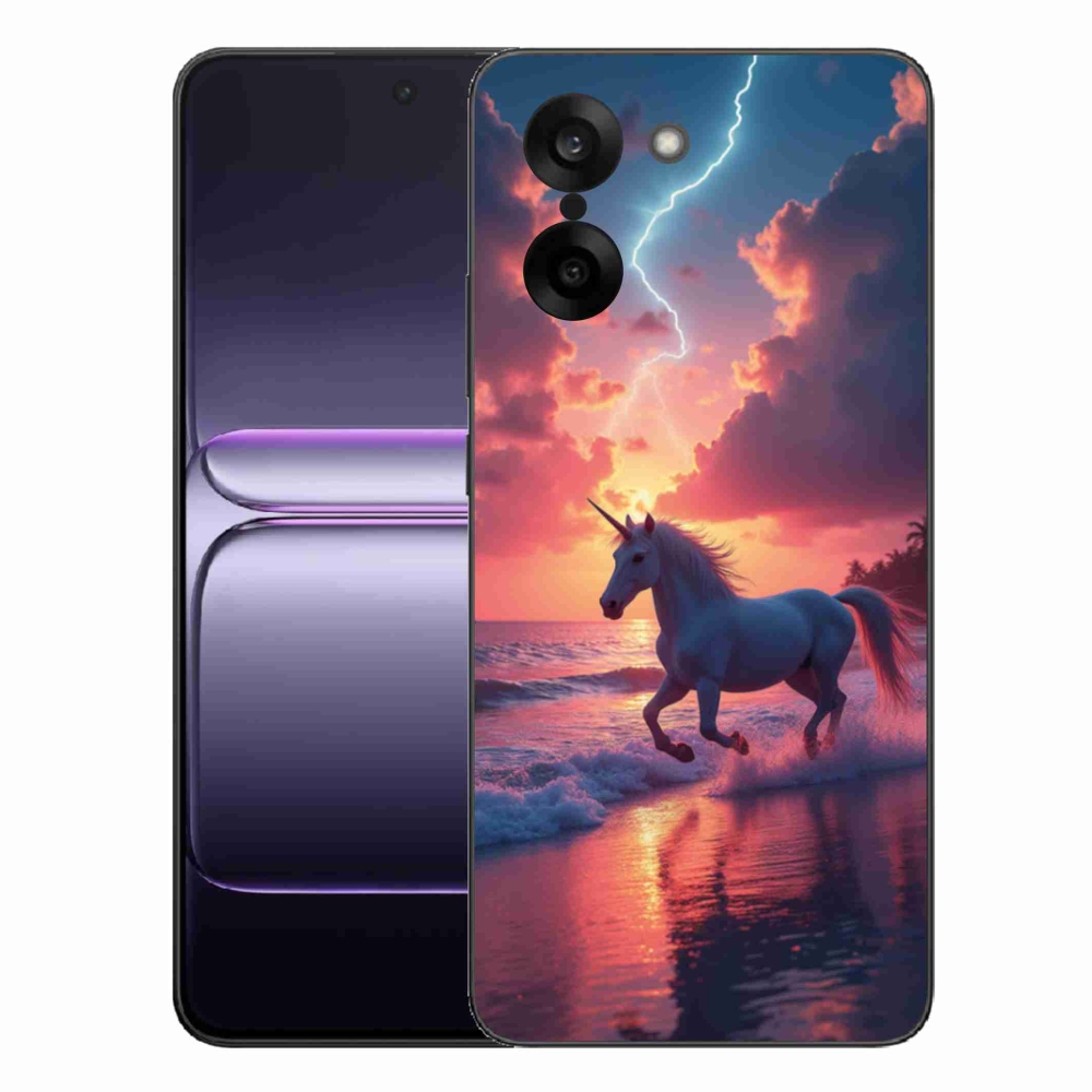 Gélový kryt mmCase na One Plus Nord CE5 - jednorožec na pláži
