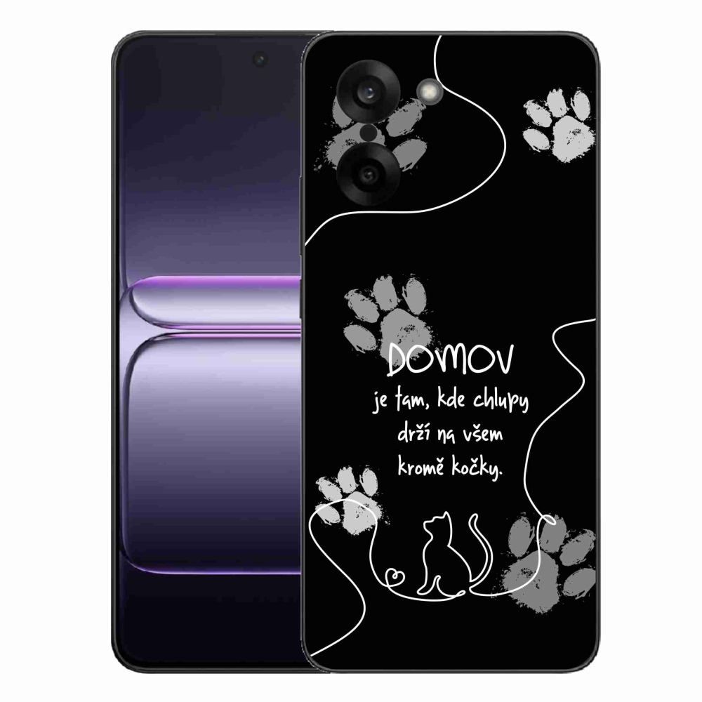 Gélový kryt mmCase na One Plus Nord CE5 - mačacie motív čierne pozadie