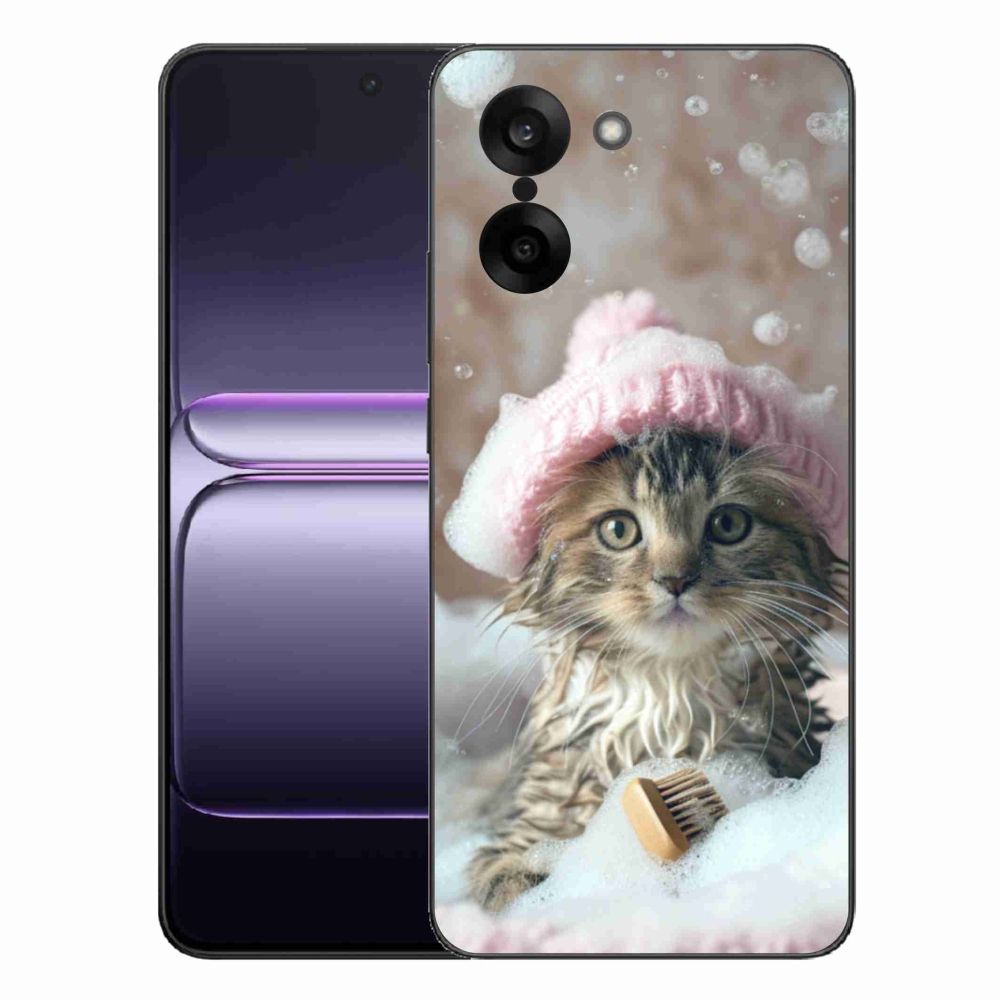 Gélový kryt mmCase na One Plus Nord CE5 - mačiatko a kúpeľ