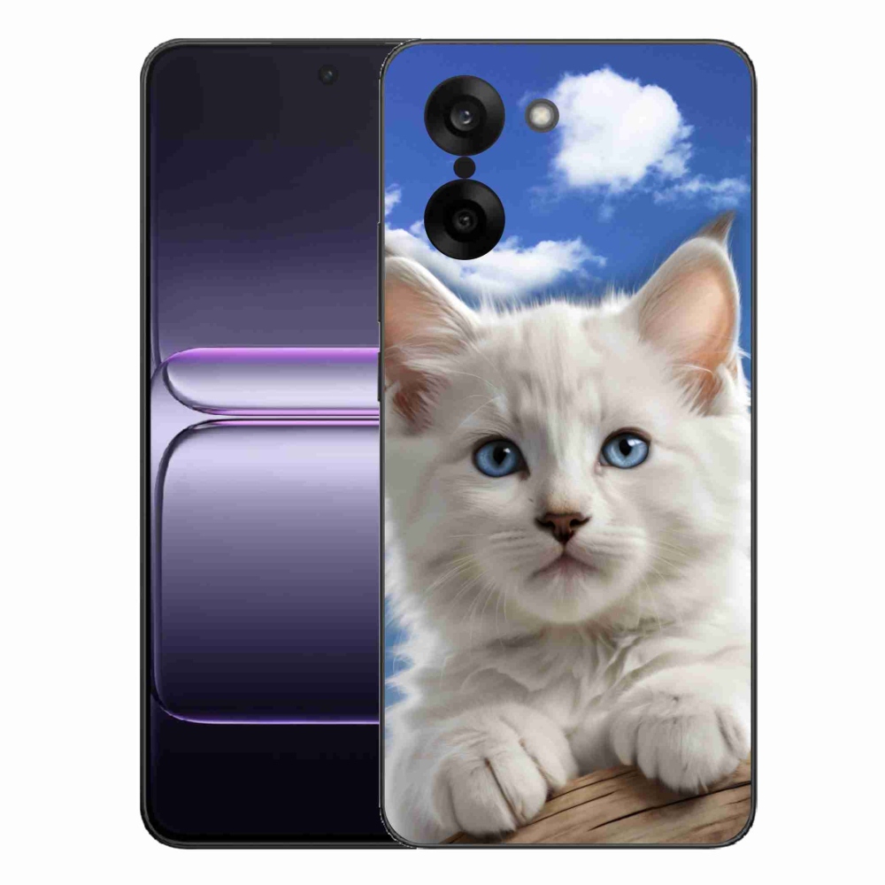 Gélový kryt mmCase na One Plus Nord CE5 - mačiatko a oblaky