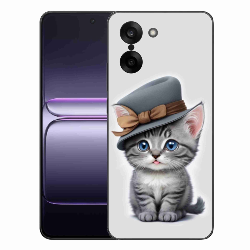 Gélový kryt mmCase na One Plus Nord CE5 - mačiatko s klobúkom