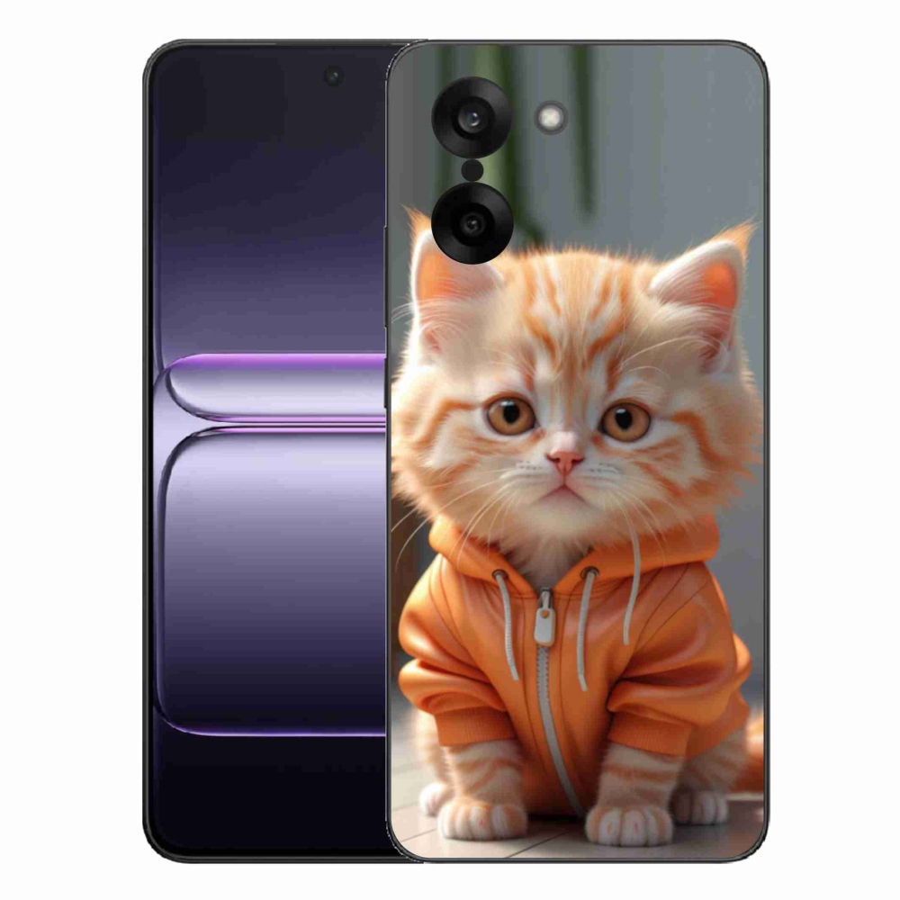 Gélový kryt mmCase na One Plus Nord CE5 - mačiatko v mikine
