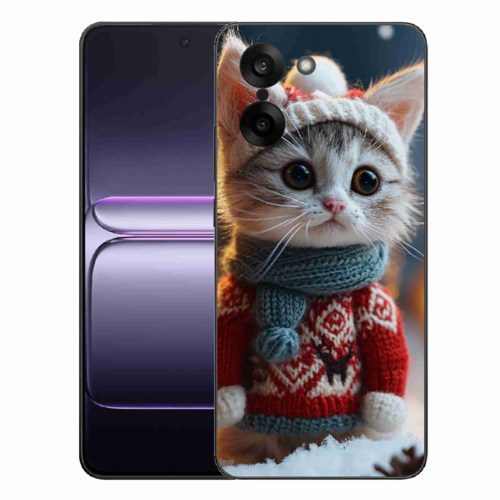 Gélový kryt mmCase na One Plus Nord CE5 - mačiatko vo svetri