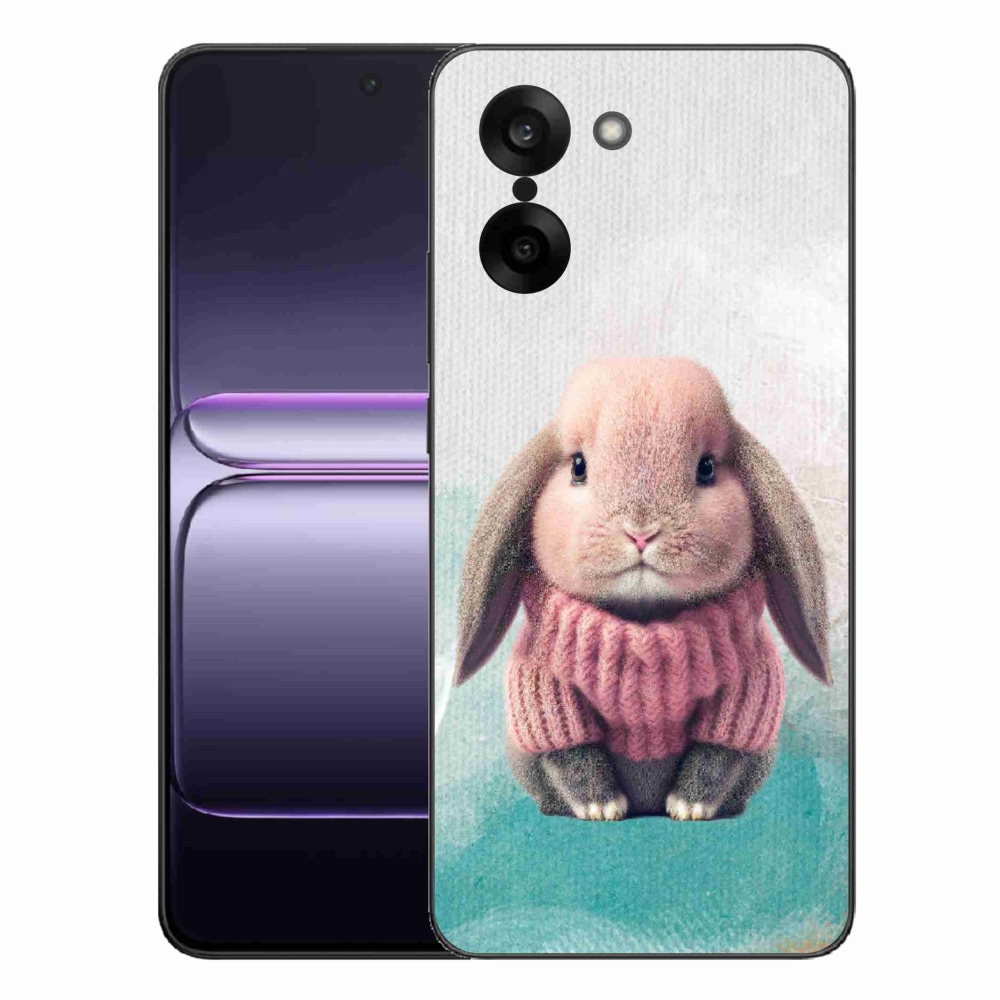 Gélový kryt mmCase na One Plus Nord CE5 - zajačik vo svetri