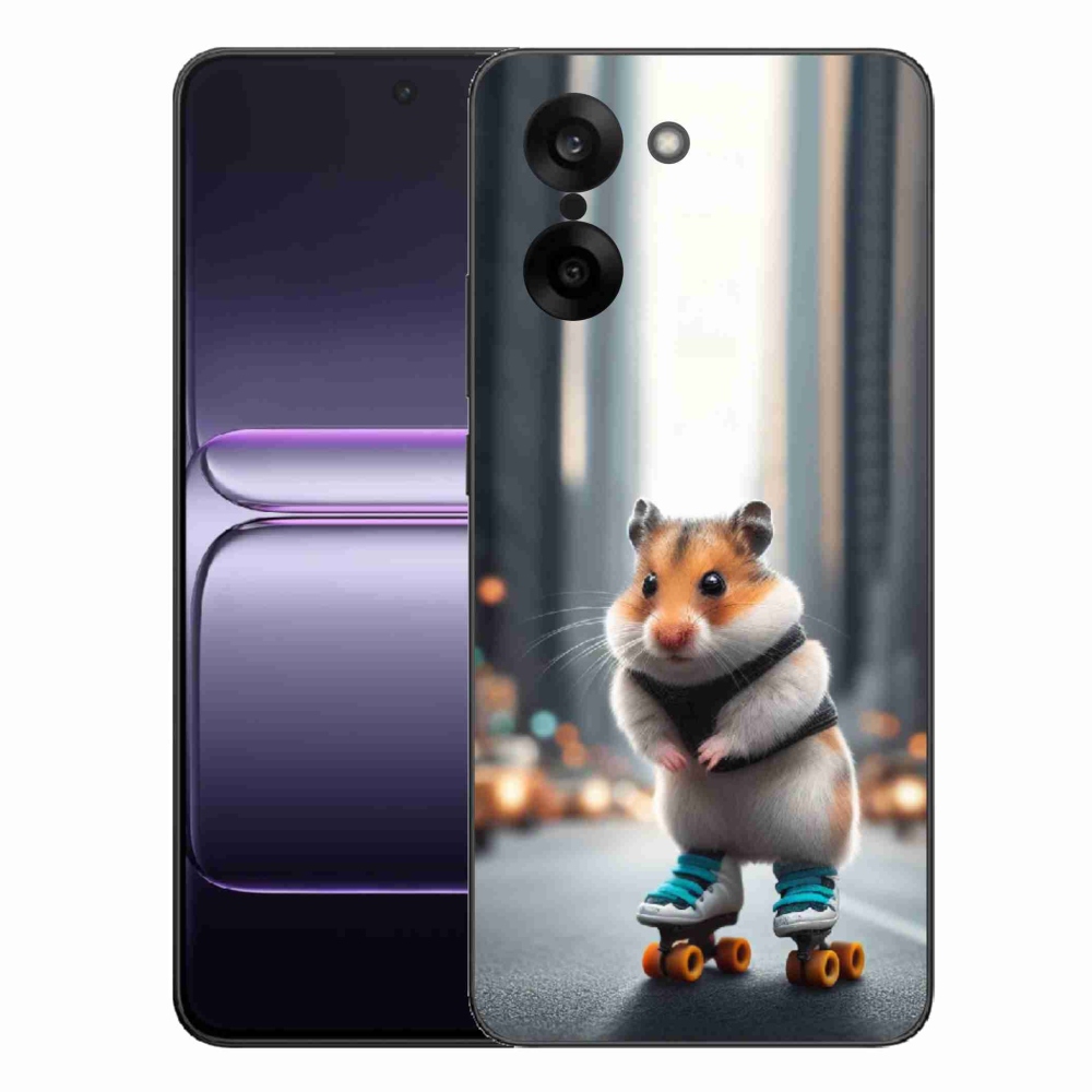 Gélový kryt mmCase na One Plus Nord CE5 - škrečok na korčuliach